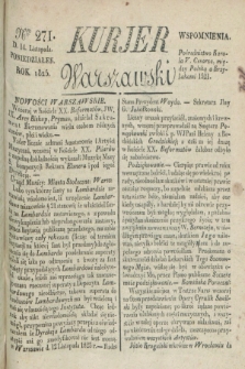 Kurjer Warszawski. 1825, Nro 271 (14 listopada)