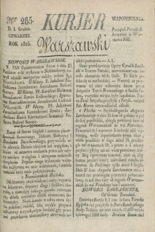 Kurjer Warszawski. 1825, Nro 285 (1 grudnia)