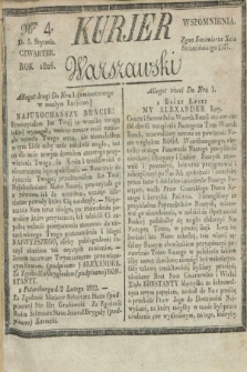 Kurjer Warszawski. 1826, Nro 4 (5 stycznia)
