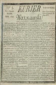 Kurjer Warszawski. 1826, Nro 5 (6 stycznia)