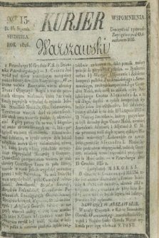 Kurjer Warszawski. 1826, Nro 13 (15 stycznia)