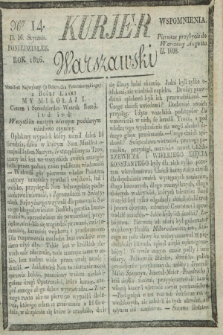Kurjer Warszawski. 1826, Nro 14 (16 stycznia)