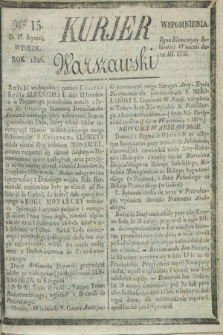 Kurjer Warszawski. 1826, Nro 15 (17 stycznia)