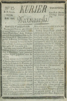 Kurjer Warszawski. 1826, Nro 17 (20 stycznia)