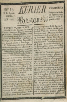 Kurjer Warszawski. 1826, Nro 18 (21 stycznia)