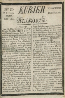 Kurjer Warszawski. 1826, Nro 23 (27 stycznia)