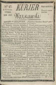Kurjer Warszawski. 1826, Nro 27 (31 stycznia)