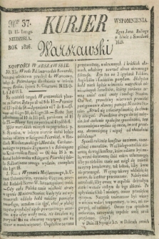 Kurjer Warszawski. 1826, Nro 37 (12 lutego)