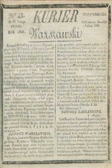 Kurjer Warszawski. 1826, Nro 41 (17 lutego)