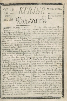 Kurjer Warszawski. 1826, Nro 42 (18 lutego)
