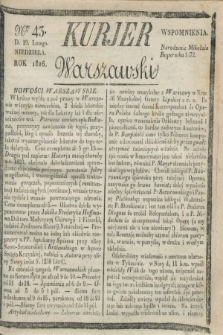 Kurjer Warszawski. 1826, Nro 43 (19 lutego)
