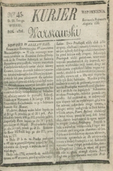 Kurjer Warszawski. 1826, Nro 45 (21 lutego)