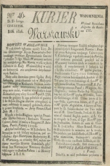 Kurjer Warszawski. 1826, Nro 46 (23 lutego)