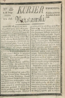 Kurjer Warszawski. 1826, Nro 48 (25 lutego)