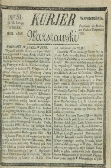 Kurjer Warszawski. 1826, Nro 51 (28 lutego)
