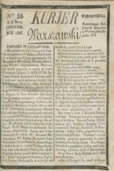 Kurjer Warszawski. 1826, Nro 52 (2 marca)