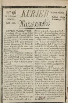 Kurjer Warszawski. 1826, Nro 96 (23 kwietnia)