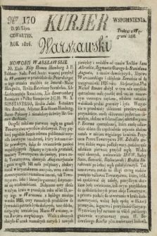 Kurjer Warszawski. 1826, Nro 170 (20 lipca)