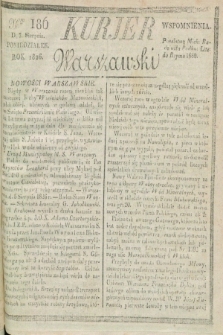 Kurjer Warszawski. 1826, Nro 186 (7 sierpnia)