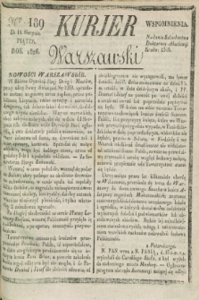 Kurjer Warszawski. 1826, Nro 189 (11 sierpnia) + dod.