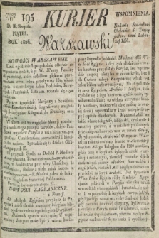 Kurjer Warszawski. 1826, Nro 195 (18 sierpnia)