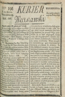 Kurjer Warszawski. 1826, Nro 198 (21 sierpnia)