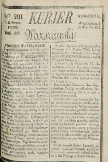 Kurjer Warszawski. 1826, Nro 201 (25 sierpnia)