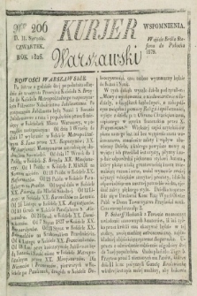 Kurjer Warszawski. 1826, Nro 206 (31 sierpnia)
