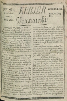 Kurjer Warszawski. 1826, Nro 214 (9 września)