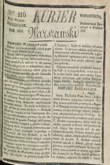 Kurjer Warszawski. 1826, Nro 216 (11 września)