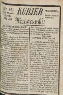 Kurjer Warszawski. 1826, Nro 231 (29 września)