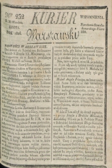 Kurjer Warszawski. 1826, Nro 232 (30 września)