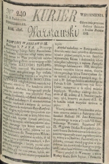 Kurjer Warszawski. 1826, Nro 240 (9 października)