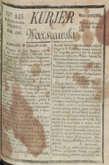 Kurjer Warszawski. 1826, Nro 245 (15 października)
