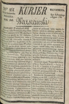 Kurjer Warszawski. 1826, Nro 251 (22 października)