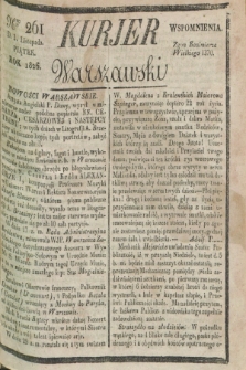 Kurjer Warszawski. 1826, Nro 261 (3 listopada)