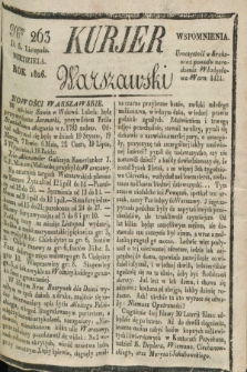 Kurjer Warszawski. 1826, Nro 263 (5 listopada)