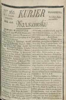Kurjer Warszawski. 1826, Nro 265 (7 listopada)