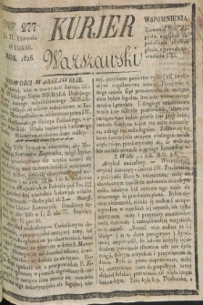 Kurjer Warszawski. 1826, Nro 277 (21 listopada)