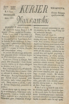 Kurjer Warszawski. 1827, Nro 181 (9 lipca)