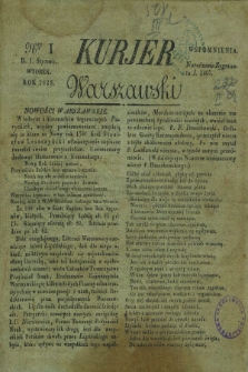 Kurjer Warszawski. 1828, Nro 1 (1 stycznia)