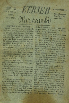Kurjer Warszawski. 1828, Nro 4 (4 stycznia)