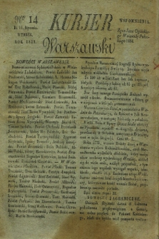 Kurjer Warszawski. 1828, Nro 14 (15 stycznia)