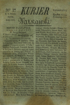 Kurjer Warszawski. 1828, Nro 17 (18 stycznia)
