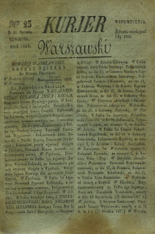 Kurjer Warszawski. 1828, Nro 23 (24 stycznia)