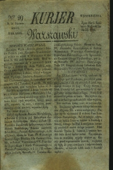 Kurjer Warszawski. 1828, Nro 29 (30 stycznia)