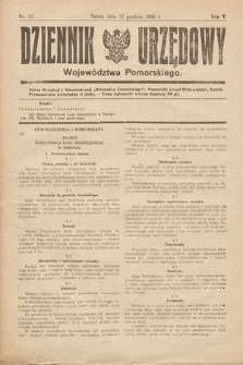 Dziennik Urzędowy Województwa Pomorskiego. 1925, nr 31