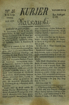 Kurjer Warszawski. 1828, Nro 41 (12 lutego)