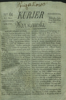 Kurjer Warszawski. 1828, Nro 61 (3 marca)