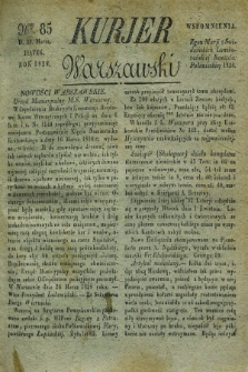 Kurjer Warszawski. 1828, Nro 85 (28 marca)